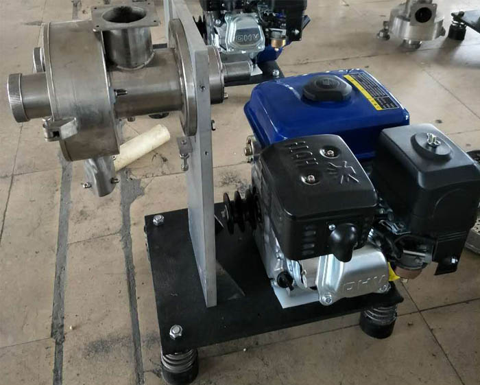 Gasoline engine peanut butter machine