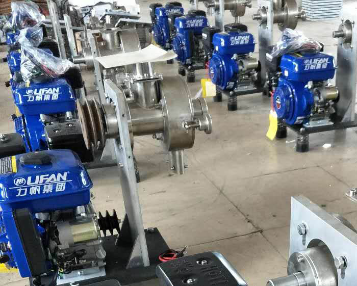 Gasoline engine peanut butter machine
