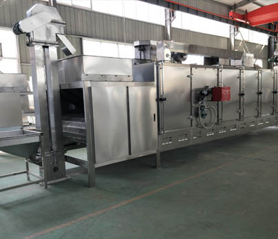 Continuous automatic peanut roasting machine